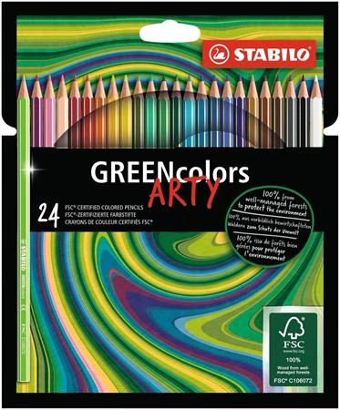 Színes ceruza készlet, hatszögletű, STABILO 