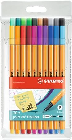 Tűfilc készlet, 0,4 mm, STABILO 