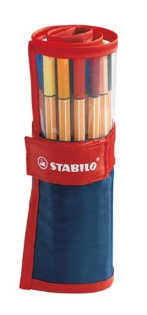 Tűfilc készlet, 0,4 mm, felcsavarható szett, STABILO 
