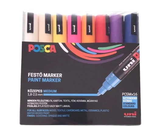 Dekormarker készlet, 1,8-2,5 mm, UNI 