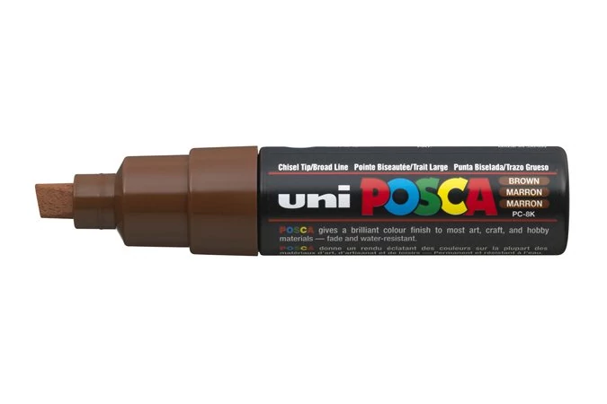 Dekormarker, 8 mm, vágott, UNI 