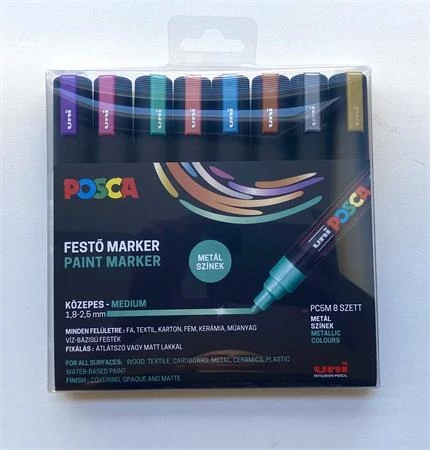 Dekormarker készlet, 1,8-2,5 mm, UNI 