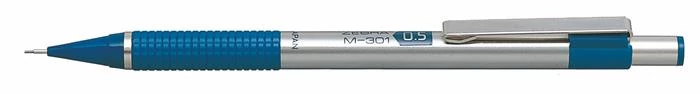 Nyomósirón, 0,5 mm, rozsdamentes acél, kék test, ZEBRA 