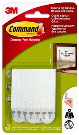 Ragasztócsík tépőzárral, M, 3M SCOTCH 