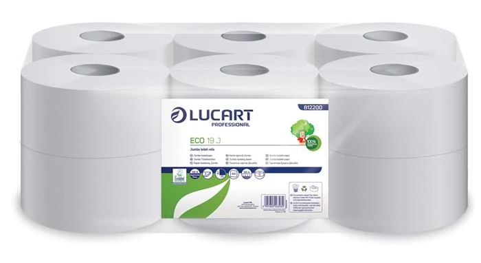 Toalettpapír, 2 rétegű, 120 m, 19 cm átmérő, LUCART, 