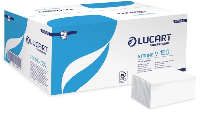 Kéztörlő, V/Z hajtogatott, 2 rétegű, LUCART, 