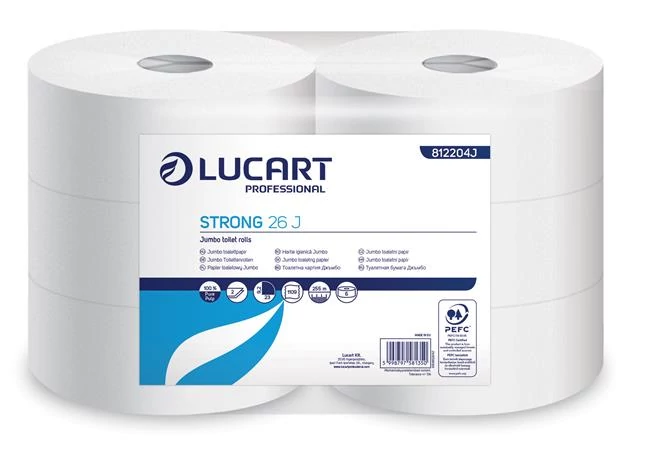 Toalettpapír, 2 rétegű, nagytekercses, 26 cm átmérő, LUCART, 