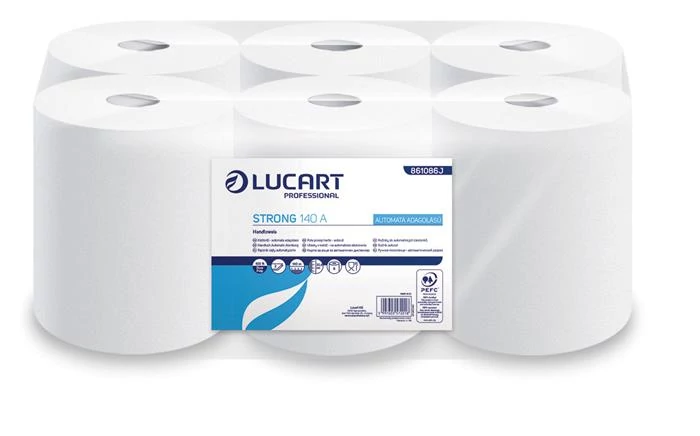 Kéztörlő, tekercses, 2 rétegű, LUCART, 