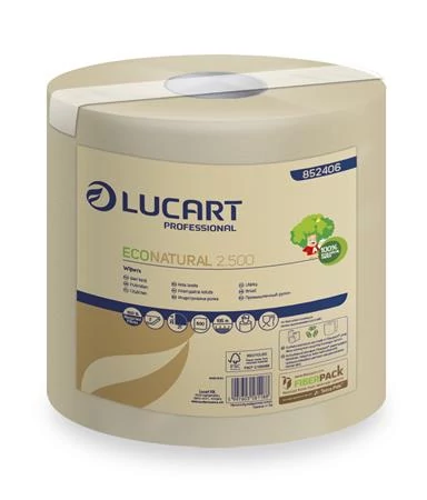 Kéztörlő, tekercses, 2 rétegű, LUCART, 