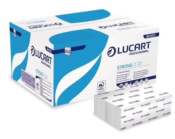 Kéztörlő, Z hajtogatott, 2 rétegű, 200 lap, Slim adagolóhoz, LUCART 