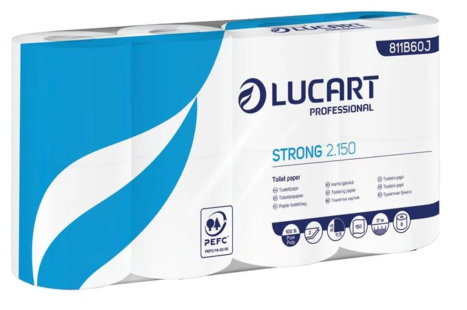 Toalettpapír, 2 rétegű, kistekercses, 8 tekercses, LUCART 