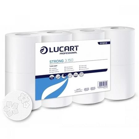 Toalettpapír, 3 rétegű, kistekercses, 8 tekercses, LUCART 