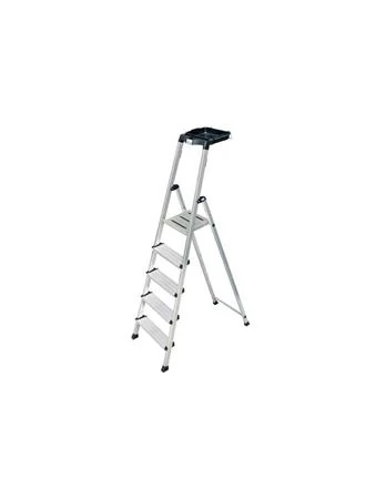 Állólétra, 5 lépcsőfokos, alumínium, Multigrip-system, KRAUSE 