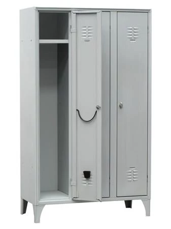 Öltözőszekrény, hosszúajtós, 3 rekeszes