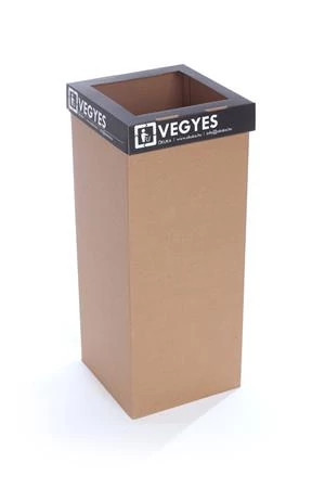 Szelektív hulladékgyűjtő, újrahasznosított, 50 l, RECOBIN 