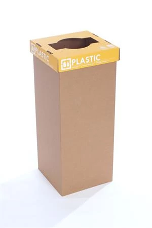 Szelektív hulladékgyűjtő, újrahasznosított, angol felirat, 50 l, RECOBIN 