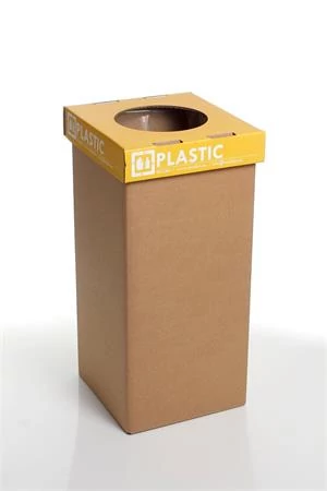 Szelektív hulladékgyűjtő, újrahasznosított, angol felirat, 20 l, RECOBIN 