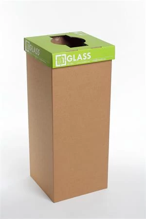 Szelektív hulladékgyűjtő, újrahasznosított, angol felirat, 50 l, RECOBIN 