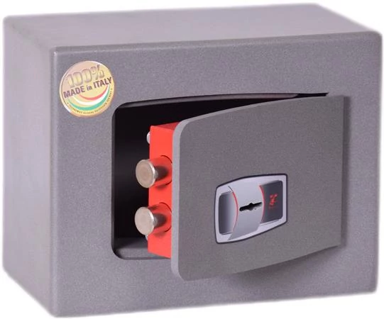 Bútorszéf, kulcsos zár, 6 l, 220x280x150 mm, TECHNOMAX 