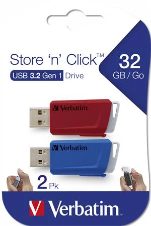 Pendrive, 2 x 32GB, USB 3.2, 80/25MB/sec, VERBATIM 