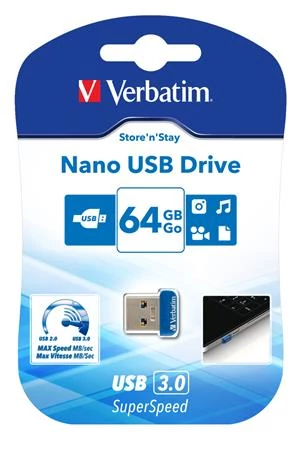 Pendrive, 64GB, USB 3.2, 80/25MB/s, VERBATIM 