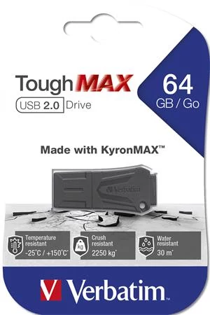 Pendrive, 64GB, USB 2.0, extra ellenálló, VERBATIM 
