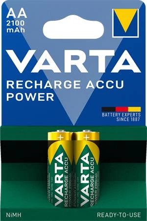 Tölthető elem, AA ceruza, 2x2100 mAh, előtöltött, VARTA 
