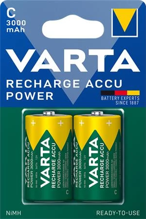 Tölthető elem, C baby, 2x3000 mAh, előtöltött, VARTA 