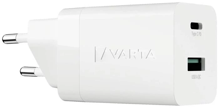 Hálózati töltő, 1xUSB, 1x USB-C kimenet, 38W, VARTA 