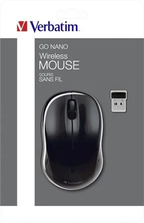 Egér, vezeték nélküli, optikai, közepes méret, USB, VERBATIM 