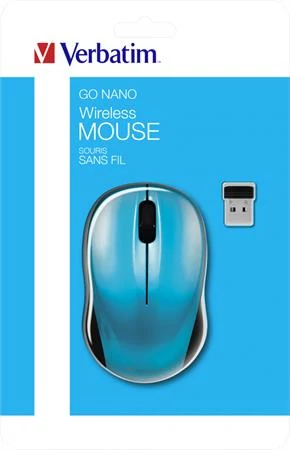 Egér, vezeték nélküli, optikai, közepes méret, USB, VERBATIM 