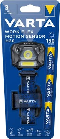 Fejlámpa, 3 LED, 3xAAA, mozgásérzékelő, VARTA 