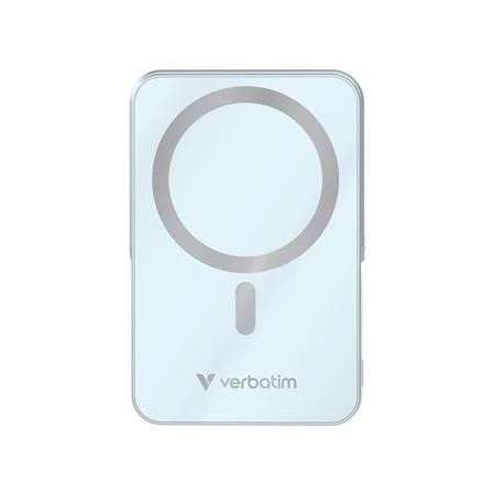 Power bank, külső akkumulátor, mágneses (vezeték nélküli), 10.000mAh, kitámasztó, VERBATIM 