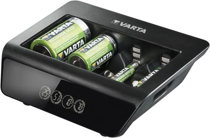 Elemtöltő, univerzális AA/AAA/C/D/9V, LCD kijelző, VARTA 