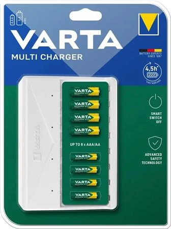 Elemtöltő, AA/AAA, 8 férőhely, akku nélkül, VARTA 