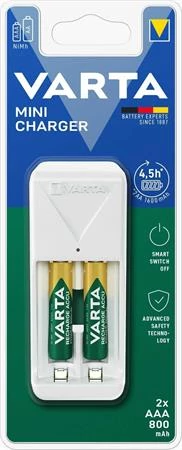 Elemtöltő, AA/AAA, 2x800 mAh AAA, VARTA 