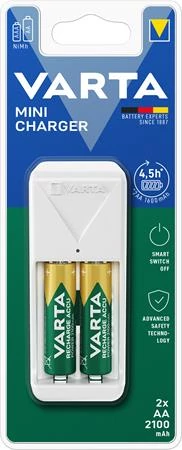 Elemtöltő, AA/AAA, 2x2100 mAh AA, VARTA 