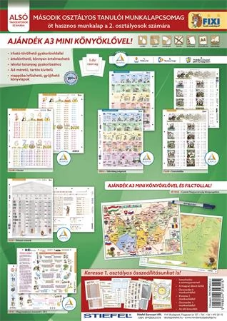 Tanulói munkalap csomag, 5 munkalap, 1 alátét, filc, STIEFEL 