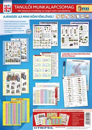 Tanulói munkalap csomag, 7 munkalap, 1 alátét, filc, STIEFEL, 