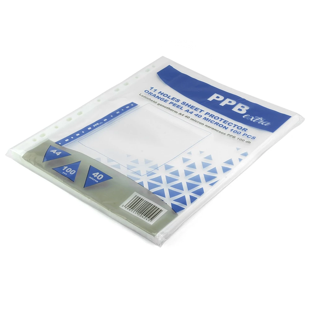 Genotherm, lefűzhető, A4, 40 mikron, narancsos felület, PPB 