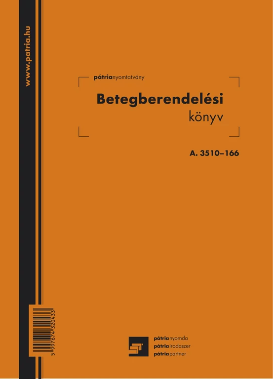 Betegberendelési könyv 56 lapos füzet 165x230 mm