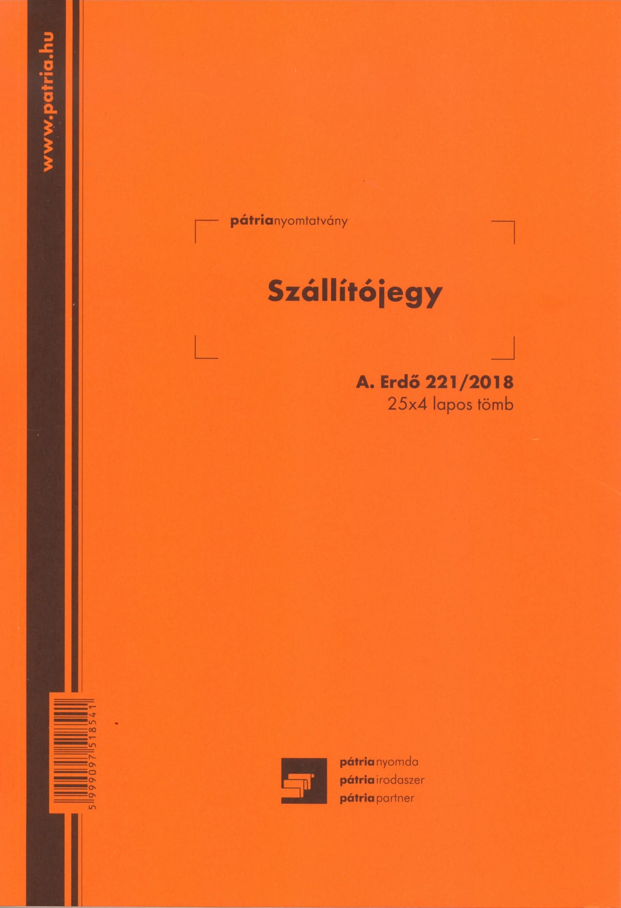 Szállítójegy tömb 25x4 lapos B/5