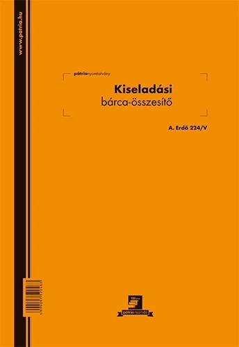 Kiseladási bárca-összesítő 50x2 lapos tömb A/4 álló