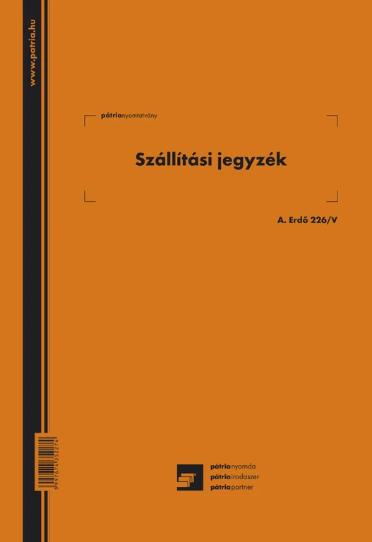 Szállítási jegyzék 25x5 lapos tömb A/4 álló
