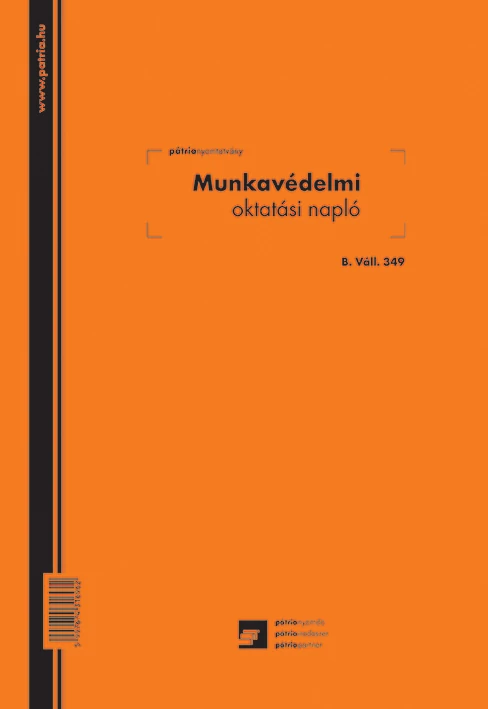 Munkavédelmi oktatási napló 24 lapos füzet A/4 álló