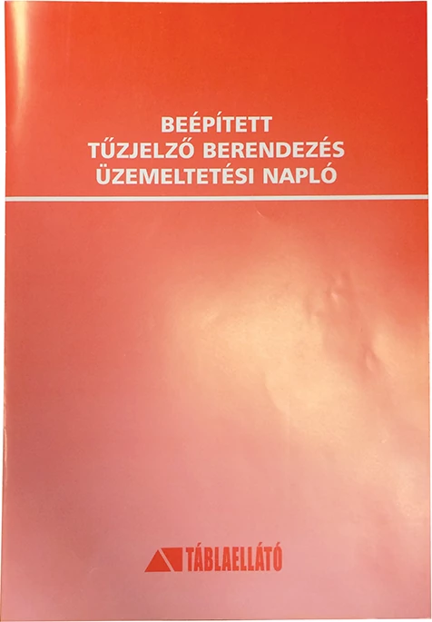 Beépített tűzjelző készülék üzemeltetési napló