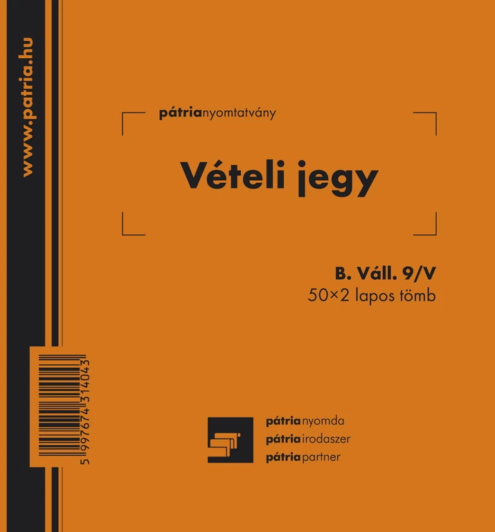 Vételi jegy 50x2 lapos tömb 140x140 mm