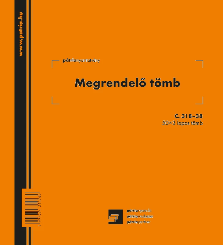 Megrendelőtömb 50x3 lapos tömb 185x203 mm