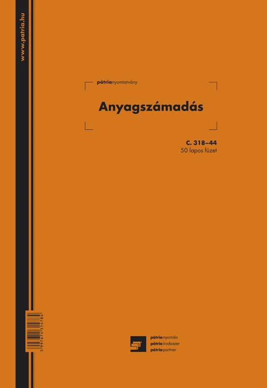 Anyagszámadás 50 lapos füzet A/4 álló