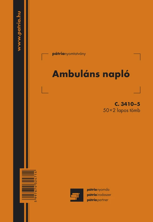 Ambuláns napló 50x2 lapos tömb A/5 álló